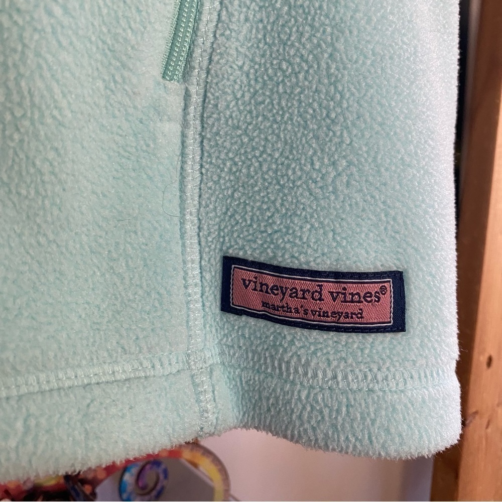 Vineyard Vines Light Blue Fleece Full Zip Vest Large - Picture 9 of 15